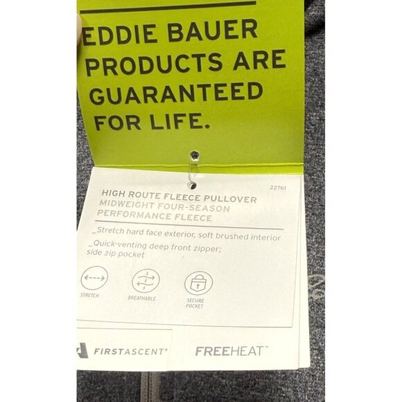 NWT Eddie Bauer First Ascent Jacket Women's Sz XL Gray 1/4 Zip Pullover Running - Picture 7 of 7